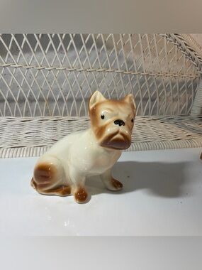 English French Bulldog Dog Figurine Vintage 1950s Ceramic
